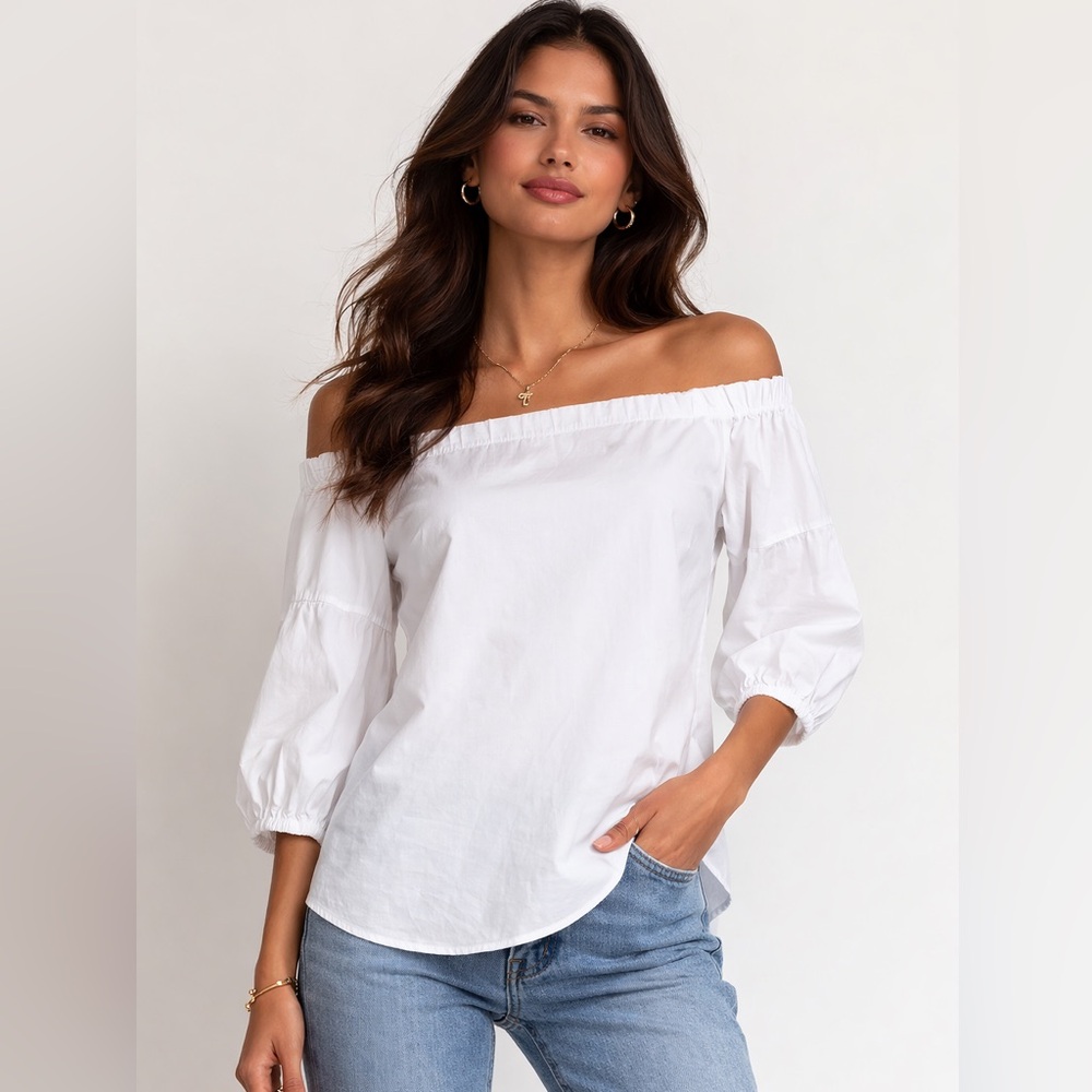 💚White House Black Market Crisp White Blouse💚 - Picture 7 of 11